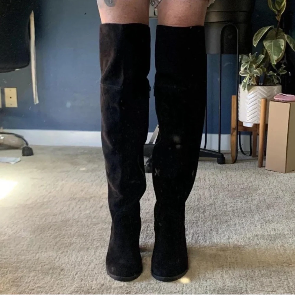Not Rated Black Over the Knee Boots Size 9.5